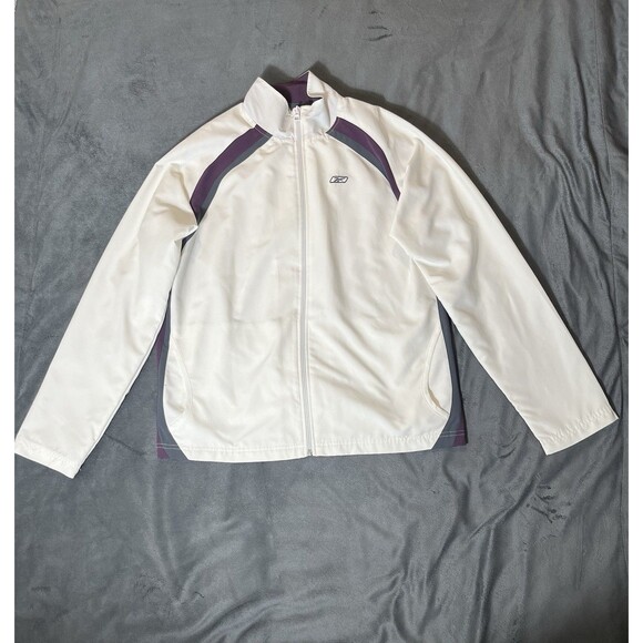 Rbk Jacket Women Large White Outdoors Transitional Easy Everyday Boatride Lounge - Picture 5 of 14